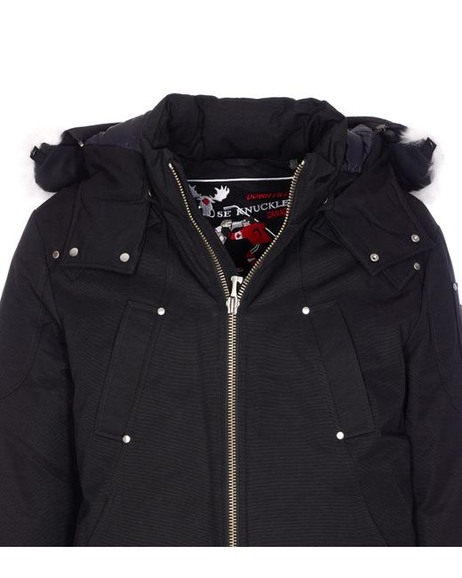 Moose Knuckles Blue Zip-Up Bomber Jacket for men