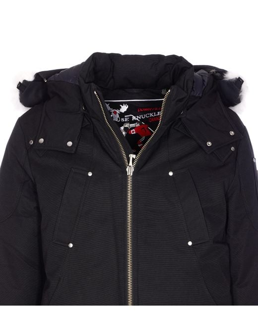 Moose Knuckles Blue Zip-Up Bomber Jacket for men