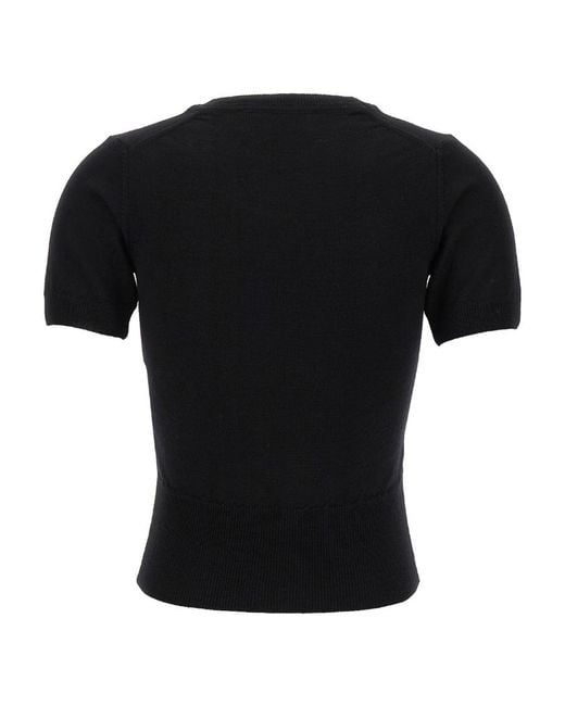 Vivienne Westwood Black Logo Embroidered Bea Sweater
