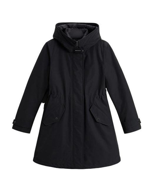 Woolrich Black Ramar Straight Hem Parka