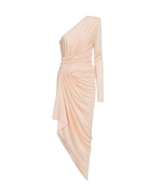 Alexandre Vauthier Pink Stretch-Jersey Midi Dress