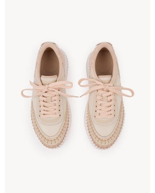 Chloé Pink Chloé Nama Low-Top Sneakers