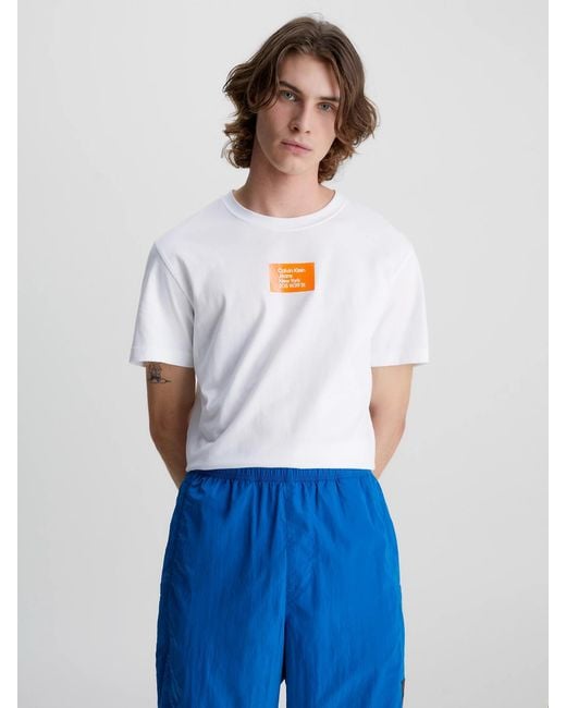 Calvin Klein White Logo T-Shirt for men