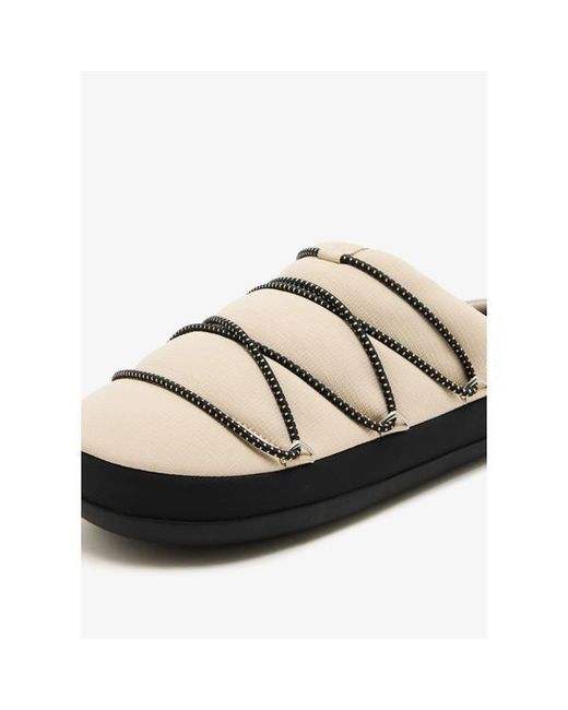 Moon Boot White Quilted Flat Slippers for men