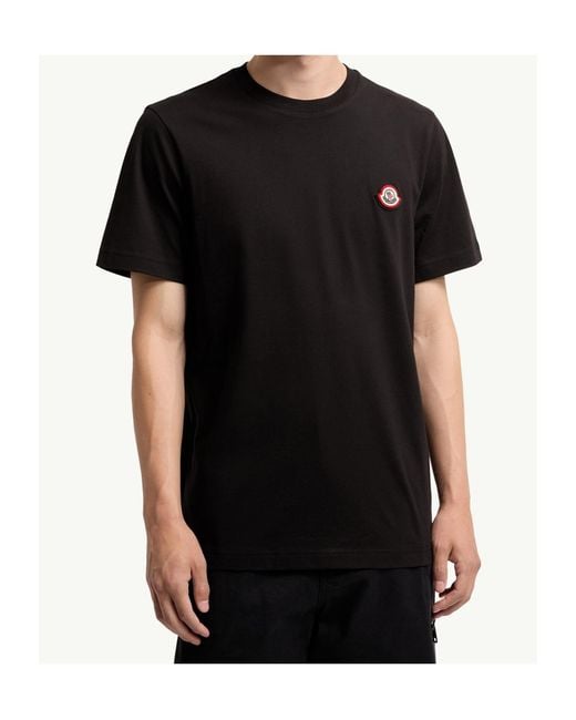 Moncler Black Logo Cotton Jersey T-Shirt for men