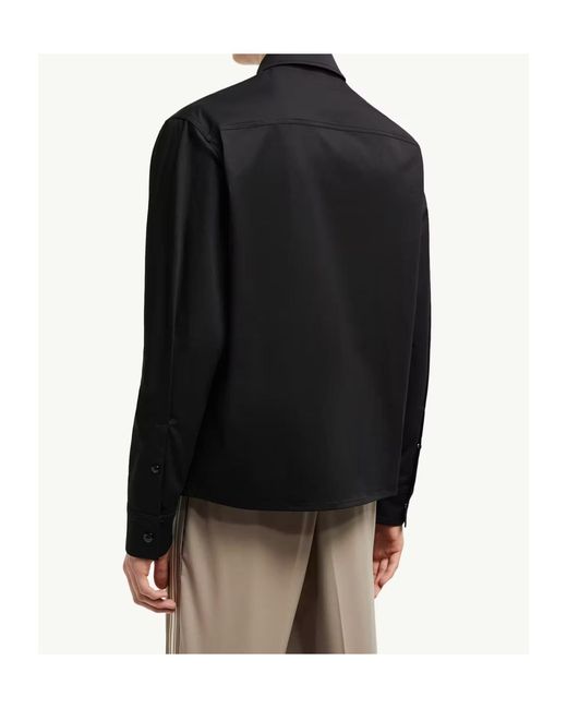 Moncler Black Zip-Up Gabardine Shirt Jacket for men