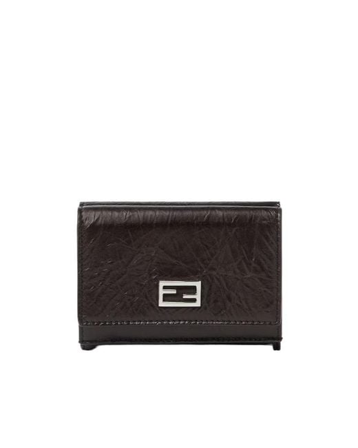Fendi Black Mini Tube Trifold