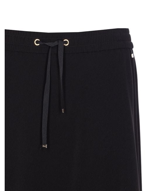 Herno Black Drawstring Flared Skirt