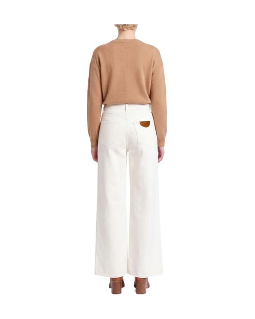 Chloé White Loose-Fitting Jeans