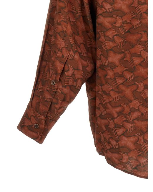 Magliano Brown People's Hand Long Sleeved Shirt for men