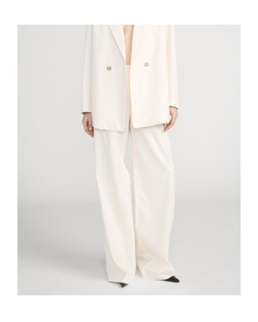 FRAME White The Society Wide-Leg Trousers