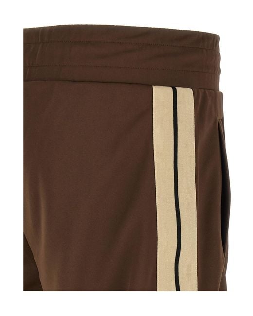 Palm Angels Brown Athletic Pants With An Elastic Waistband for men