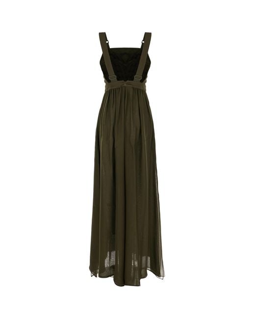 Max Mara Green Argenta Panelled Jumpsuit