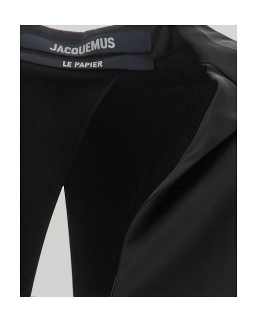 Jacquemus Blue Logo Plaque Long-Sleeve Shirt