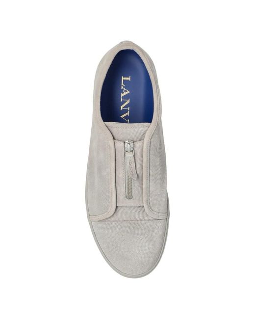 Lanvin Gray Dbb1 Zip Sneakers for men