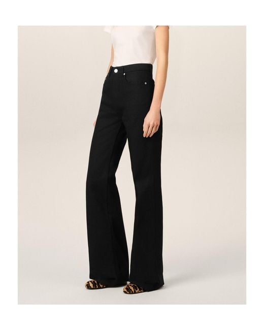 AMI Black Flared Leg Jeans