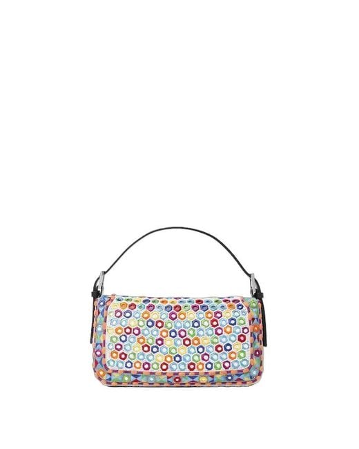 Fendi Blue Baguette Shoulder Bag