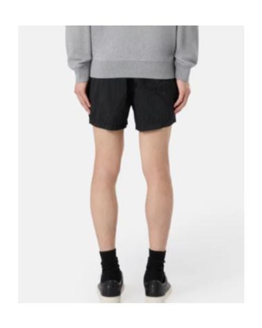 Stone Island Black Compass Patch Mid-Rise Swim Shorts for men