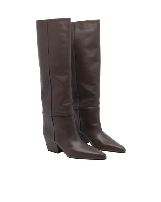 Paris Texas Brown Jane Pointed-Toe Boots