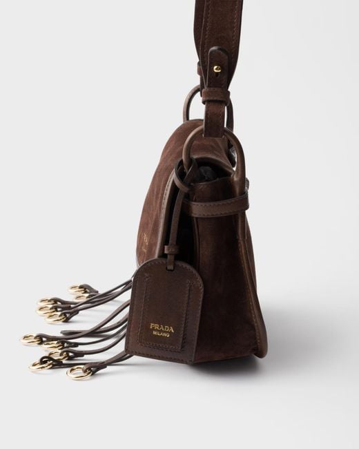 Prada Black Ring-Tassel Flap Shoulder Bag