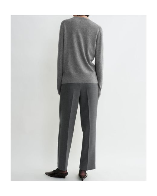 Totême  Gray Totême Crewneck Knit Sweater for men