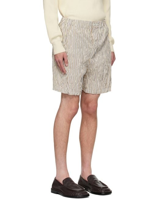 Bottega Veneta Natural Wide-Leg Shorts for men