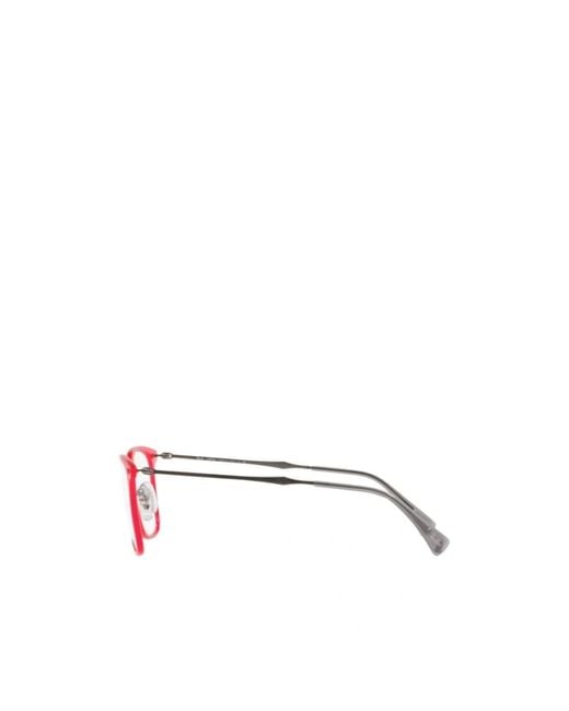 Ray-Ban Pink Geometric Frame Plain Mirror for men