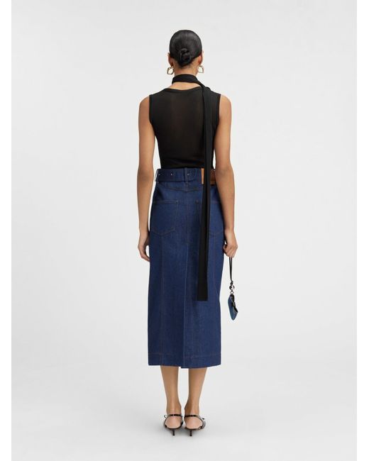 Jacquemus Blue La Jupe De-Nimes Obra Denim Midi Skirt