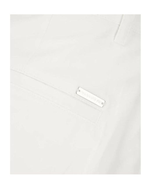 DSquared² White Wool Shorts