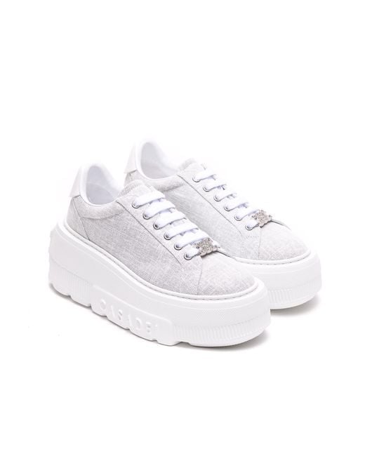Casadei White Nexus Platform Sneakers