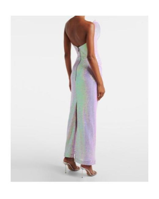 Maticevski Purple Requiem Sequined Gown