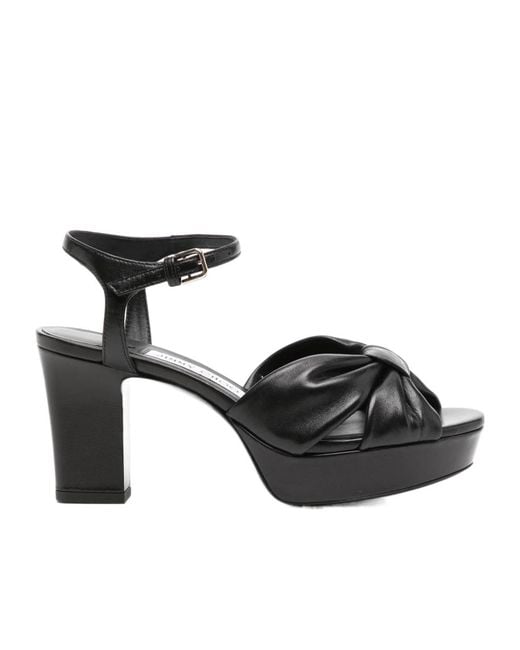 Jimmy Choo Black Heloise 80 Platform Sandals