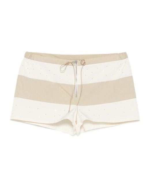 Paloma Wool Natural Striped Shorts
