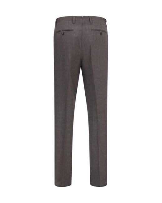 Lardini Gray Straight-Leg Trousers for men