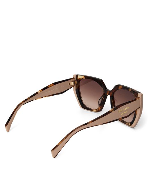 Prada Metallic Rectangle Sunglasses