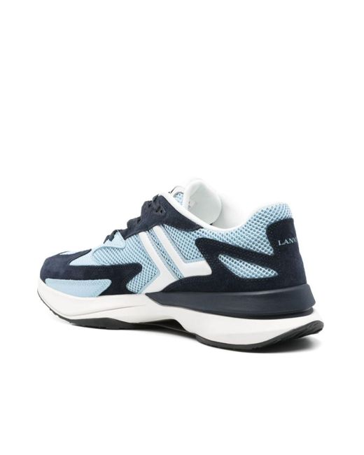 Lanvin Blue Round-Toe Sneakers for men