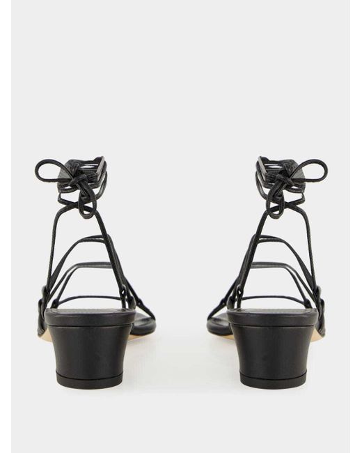 Manolo Blahnik Black Cross-Strap Sandals