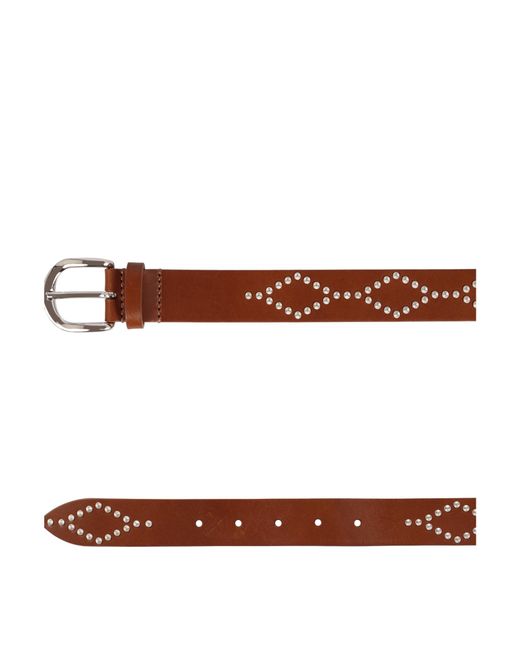 Isabel Marant Brown Liliana Studded Leather Belt