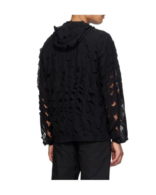 Post Archive Faction PAF Black Post Archive Faction 6.0 Cut-Out Detailed Hooded Jacket