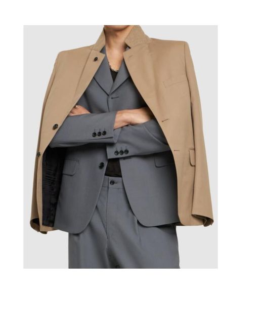 Comme des Garçons Natural Wool Double Blazer for men