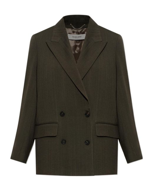 Golden Goose Deluxe Brand Green Double Breasted Blazer