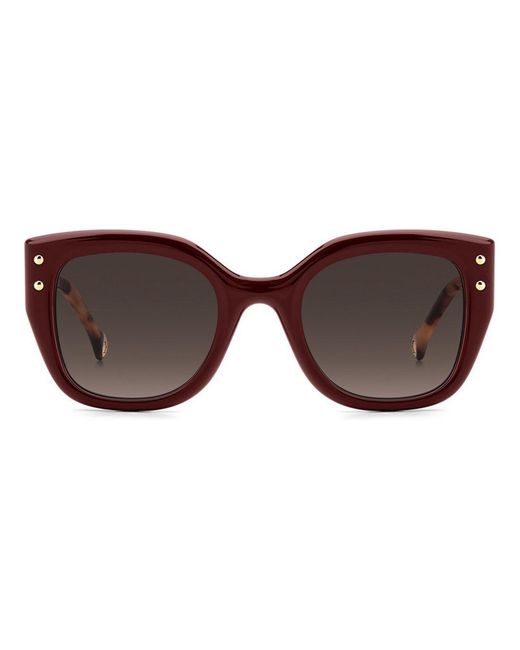 Carolina Herrera Brown Butterfly Frame Full Rim Sunglasses