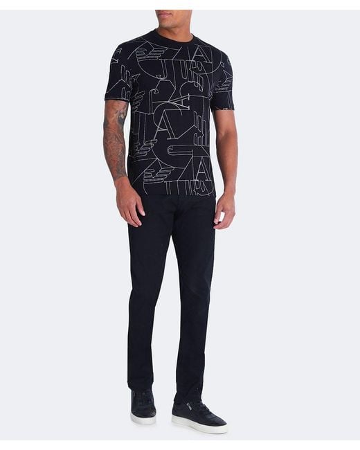 Armani Jeans Black Slim T-Shirt for men