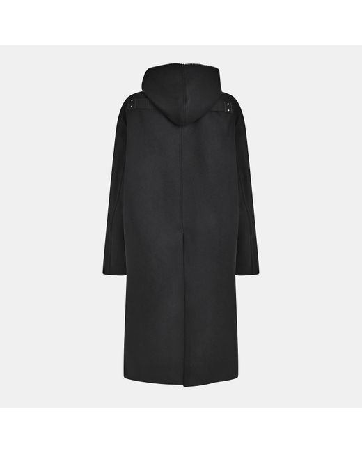 Rick Owens Black Zippered Hooded Windbreaker for men
