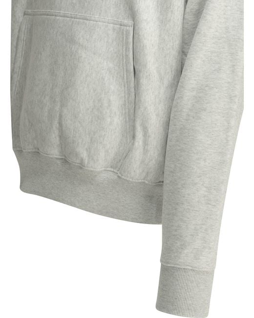 Stussy Gray Stüssy Oval Logo Hoodies for men