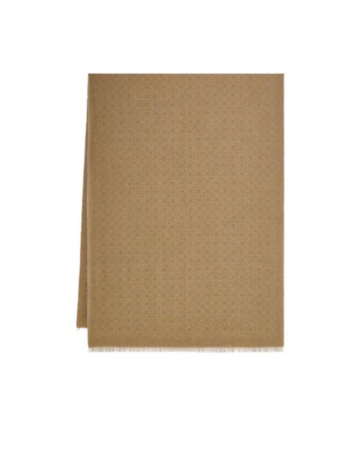 Ferragamo Natural Logo Embellished Stole for men