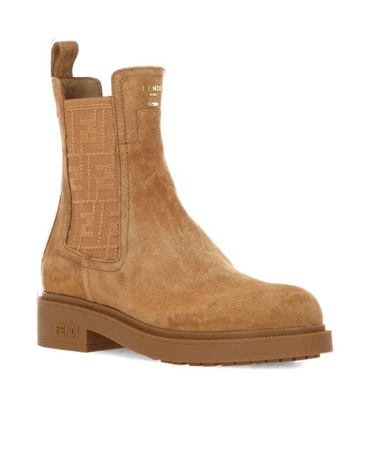 Fendi Brown Filo' Ankle Boots