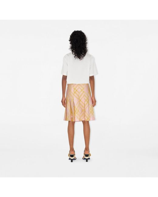 Burberry Multicolor Checked Pleated Mini Skirt