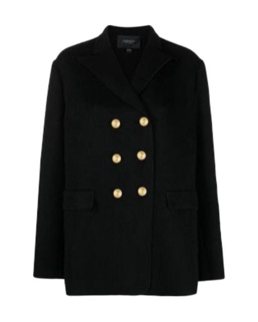 Giambattista Valli Black Decorative Button Double-Breasted Jacket