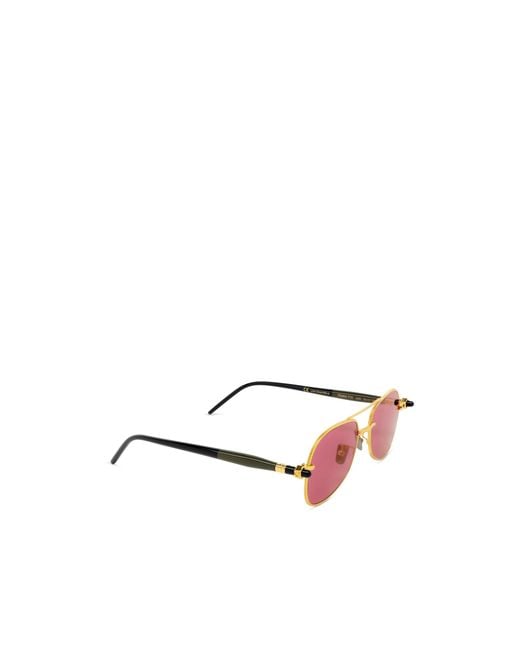 Kuboraum Pink Geometric Frame Sunglasses for men